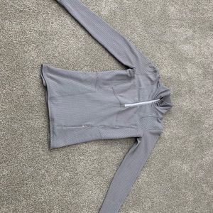 Lululemon heather white 1/2 zip pullovers